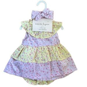 Nanette Lepore Baby Girl Dress Set With Matching Headband